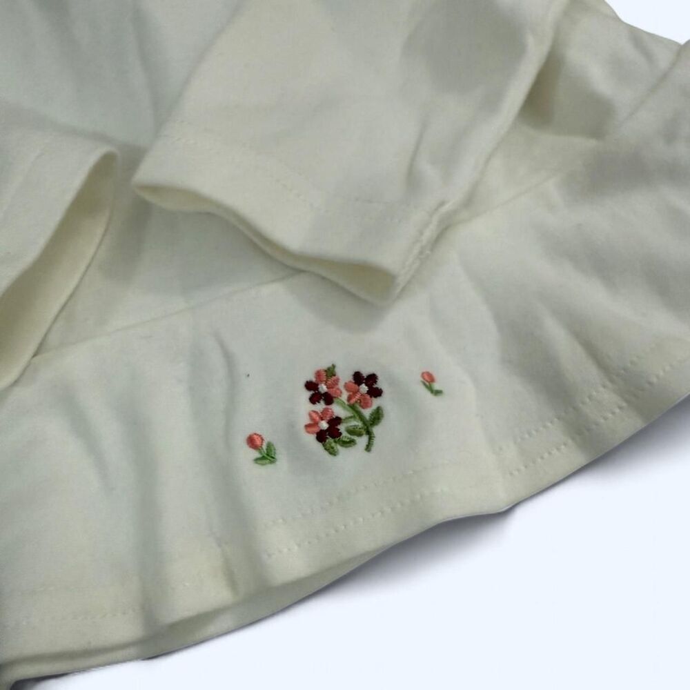Vintage Gymboree 100% cotton Kids cream cardigan with floral embroidery - Picture 6 of 8